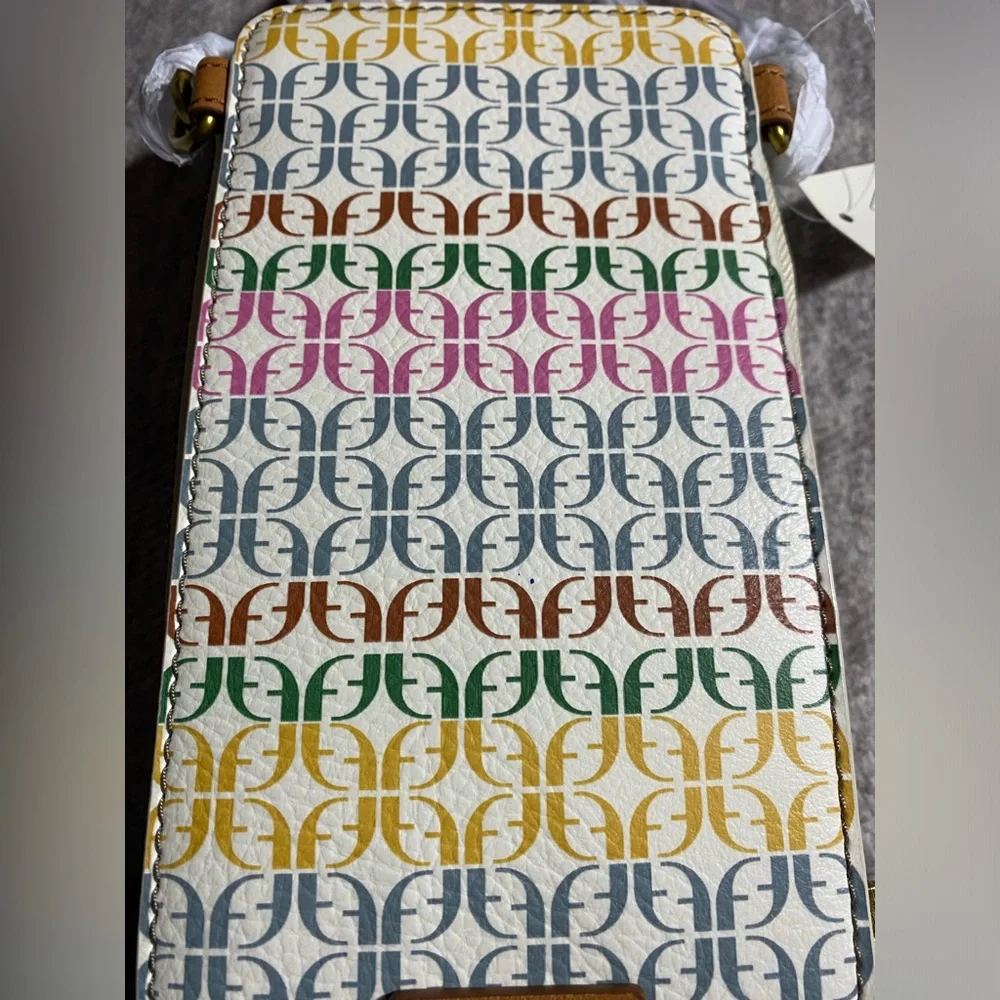 Fossil neutral multi colored crossbody Sofia phone bag - Picture 3 of 12